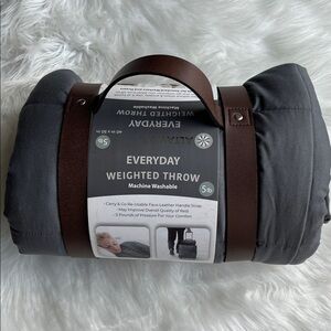 🆕 Altavida Weighted Throw Blanket 5-lb Gray Travel Stress Relief